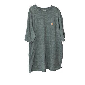 Carhartt Loose Fit 2XL Tall Mens Heathered Green Short Sleeve Pocket T-Shirt